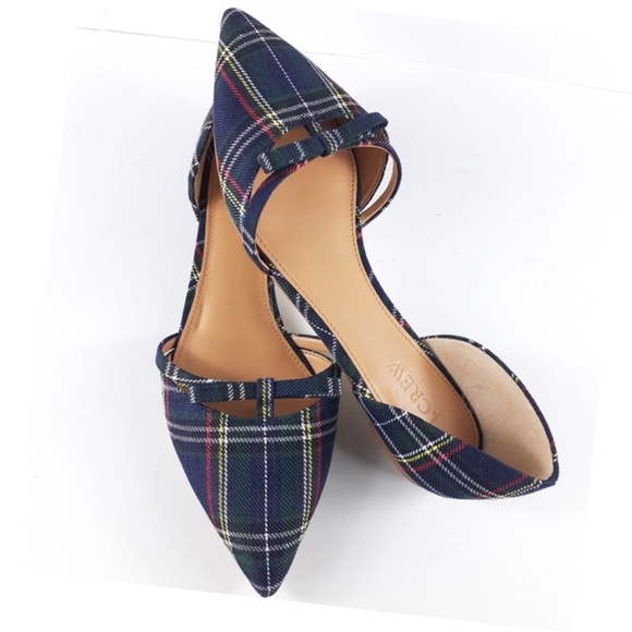 j crew plaid flats